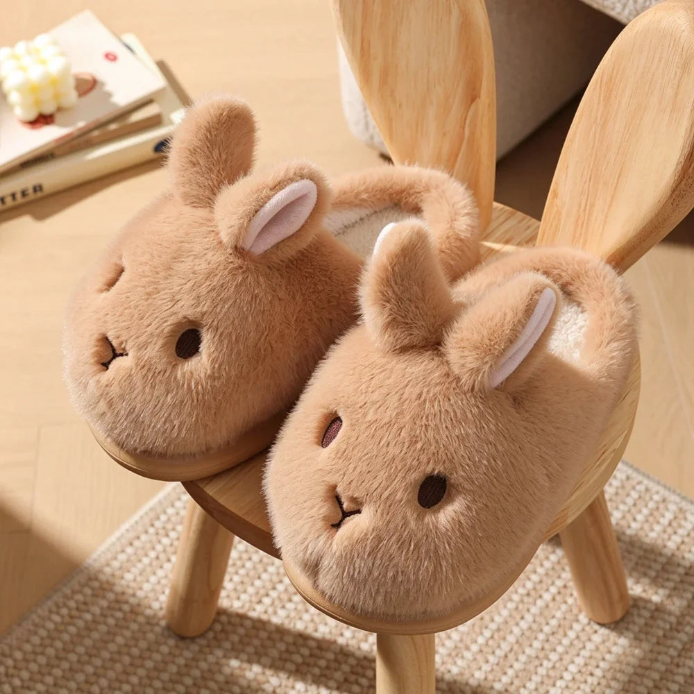Plush Bunny Cotton House Slippers