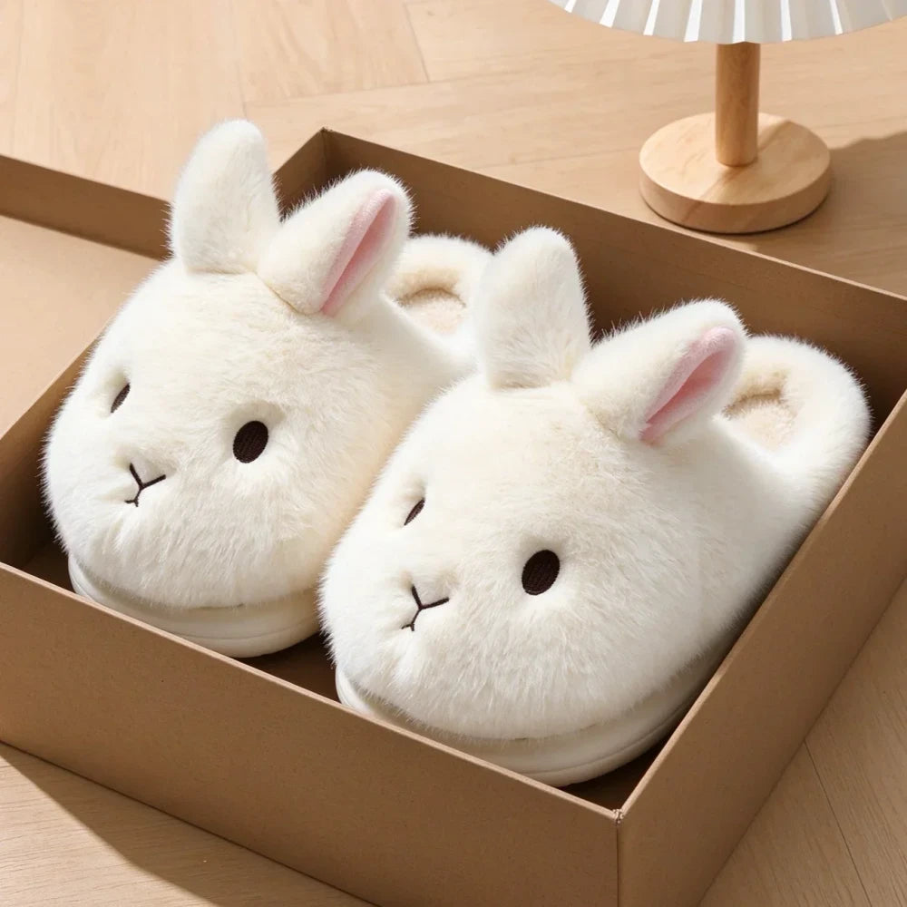 Plush Bunny Cotton House Slippers