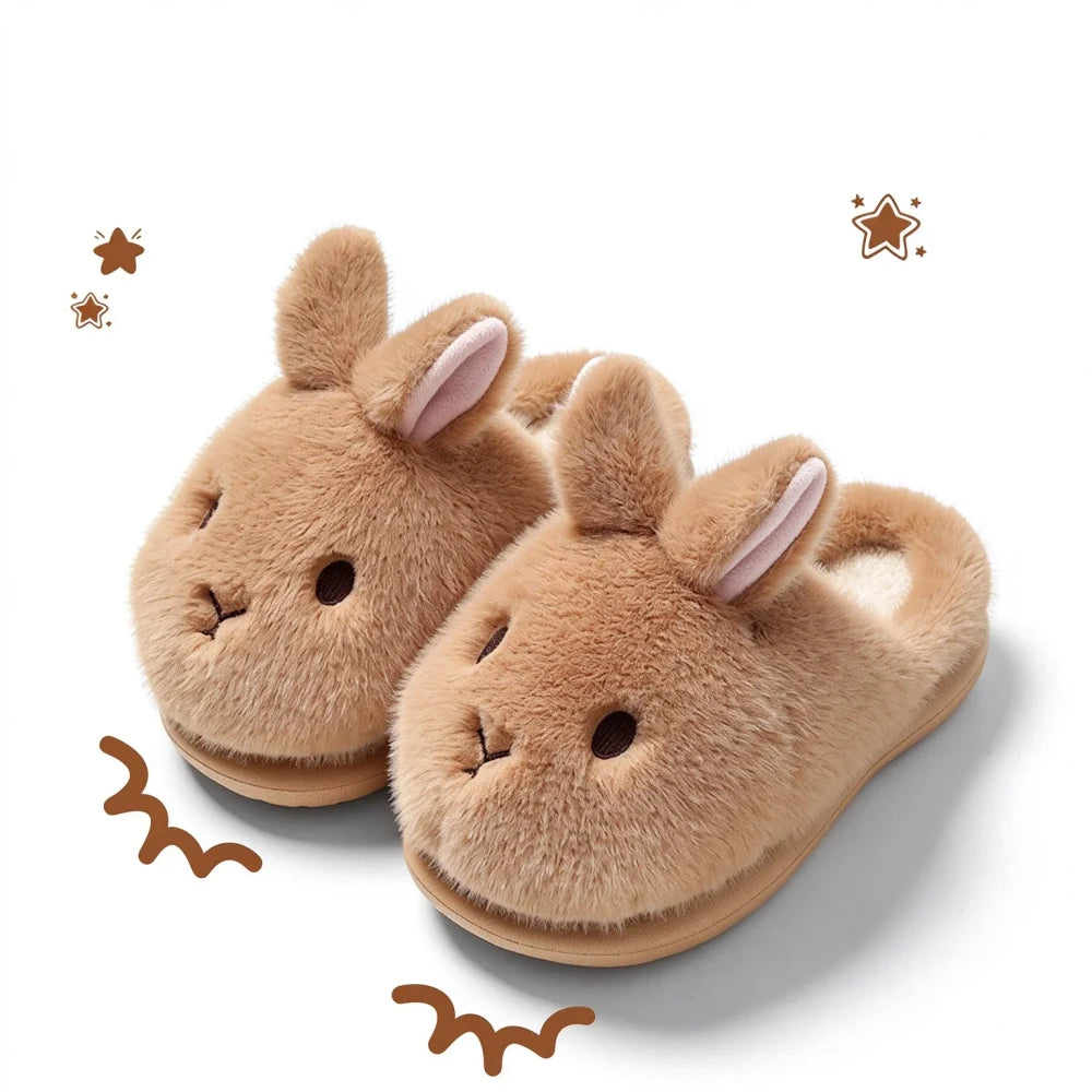 Plush Bunny Cotton House Slippers
