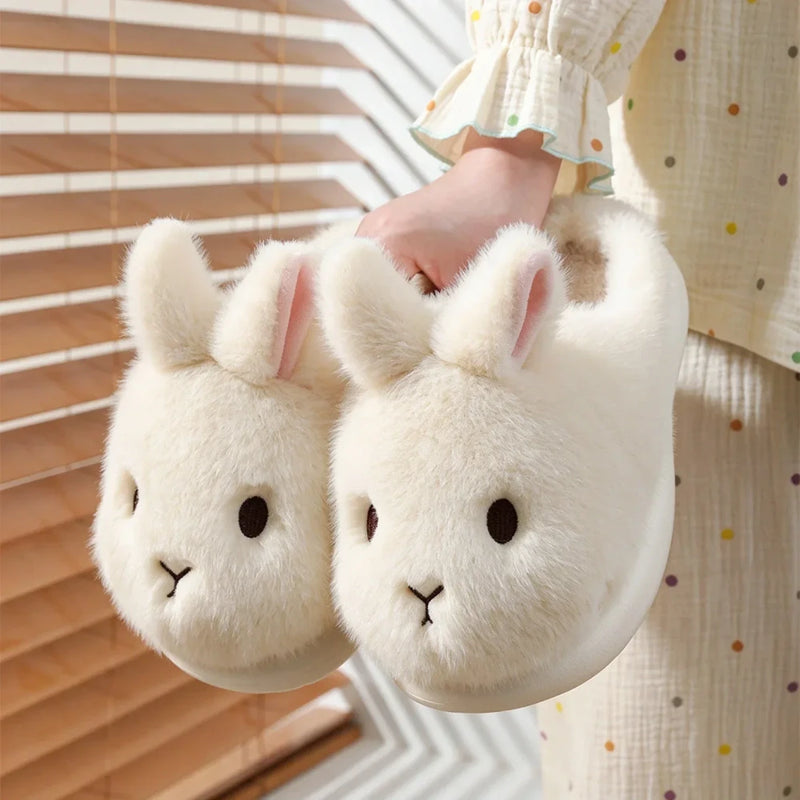 Plush Bunny Cotton House Slippers
