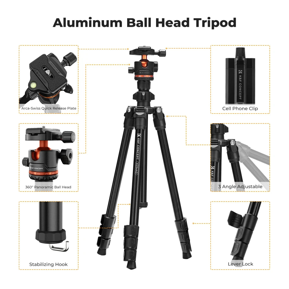Lightweight Travel Camera Tripod
