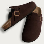Suede Cork Mules