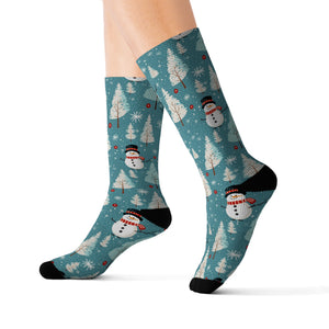 Whimsy Snowman Christmas Socks