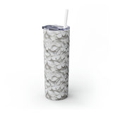 Limited Edition Pure White Butterfly Skinny Tumbler with Straw!
