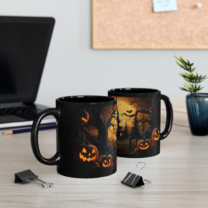 Halloween haunted house mug
