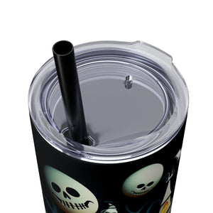 Halloween 20oz skinny mug with straw
