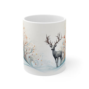 Majestic Christmas Deer Coffee 11oz Mug