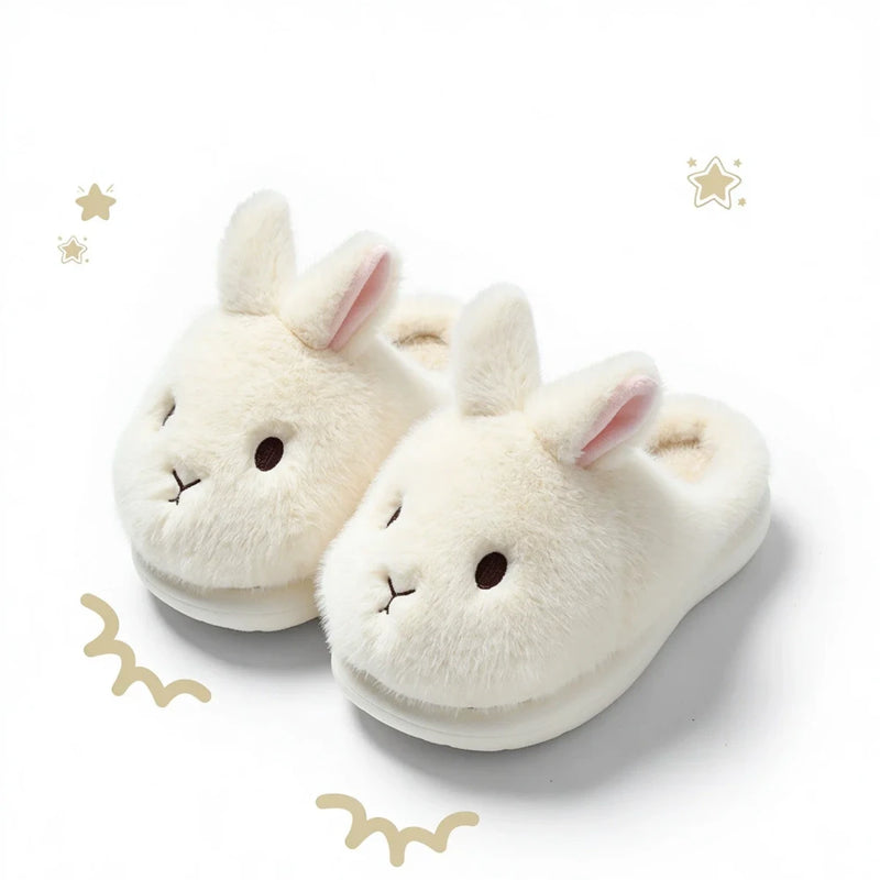 Plush Bunny Cotton House Slippers