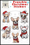 Cute Frenchie Christmas Stickers Set of 12