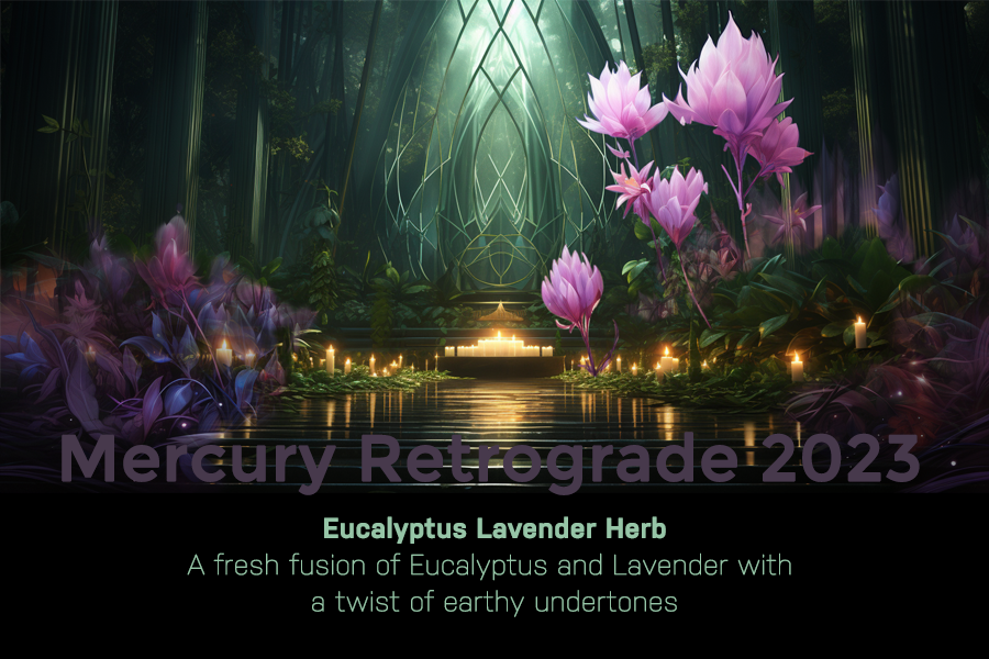 Harmonizing Haven - Eucalyptus Lavender Herb Candle for Mercury Retrograde 2023