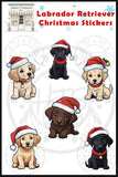 Labrador Retriever Christmas Stickers Set of 6