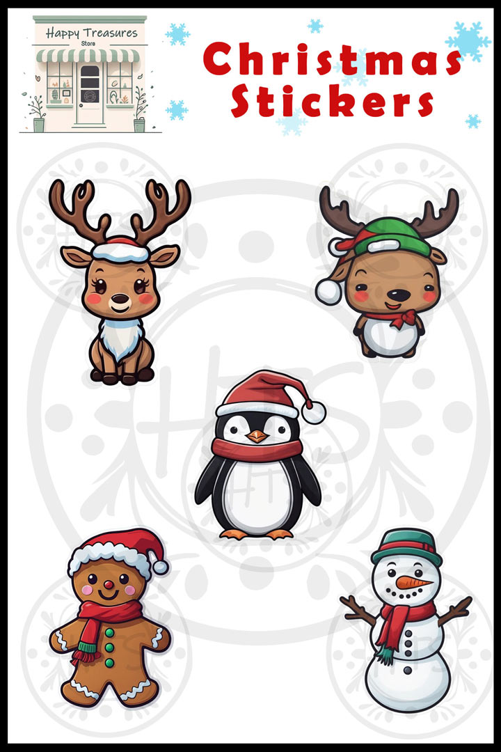Santa Claus and Friends Sticker Set of 14