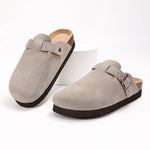 Suede Cork Mules