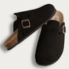 Suede Cork Mules