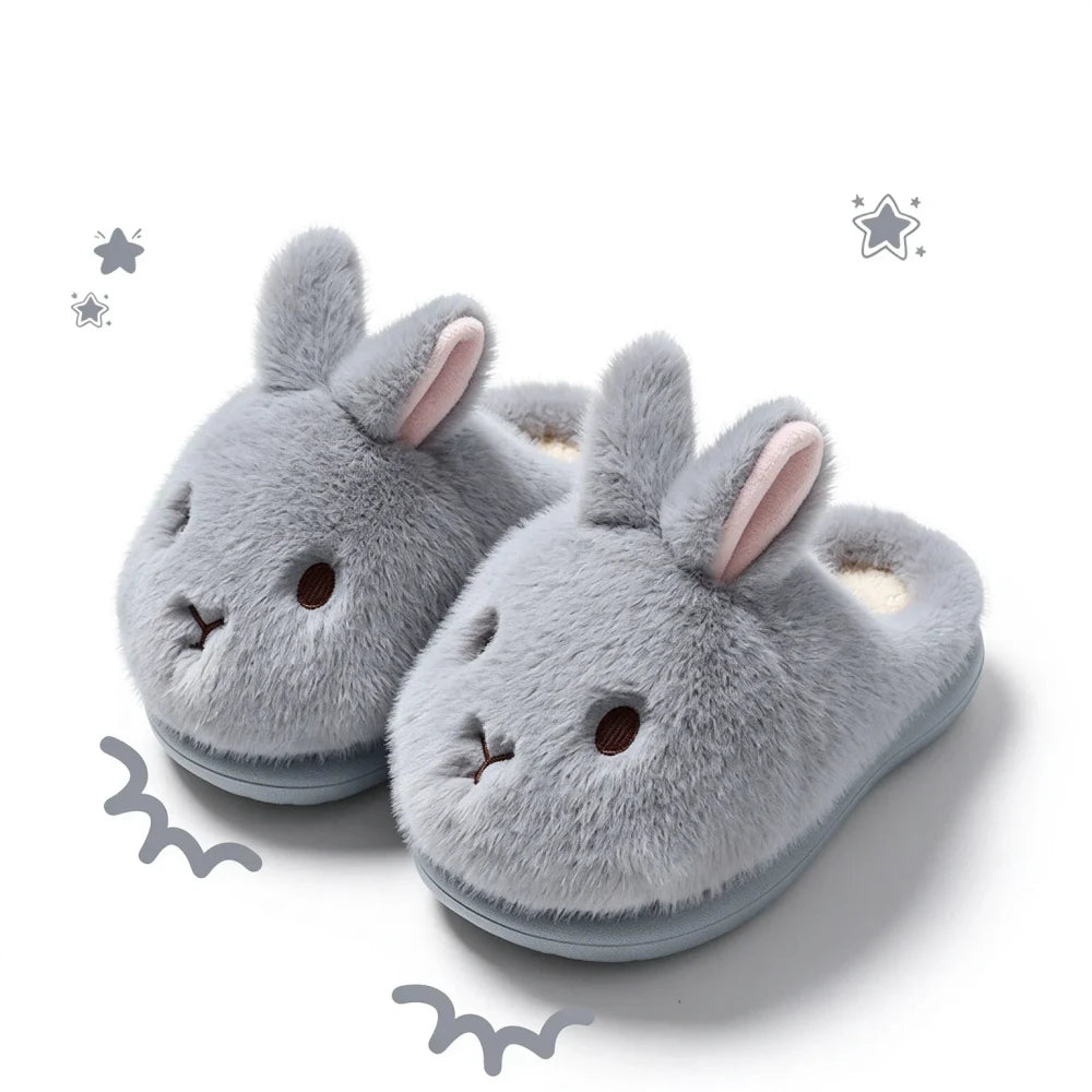 Plush Bunny Cotton House Slippers