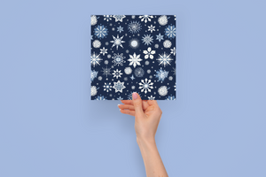 Winter Snowflakes Seamless Pattern