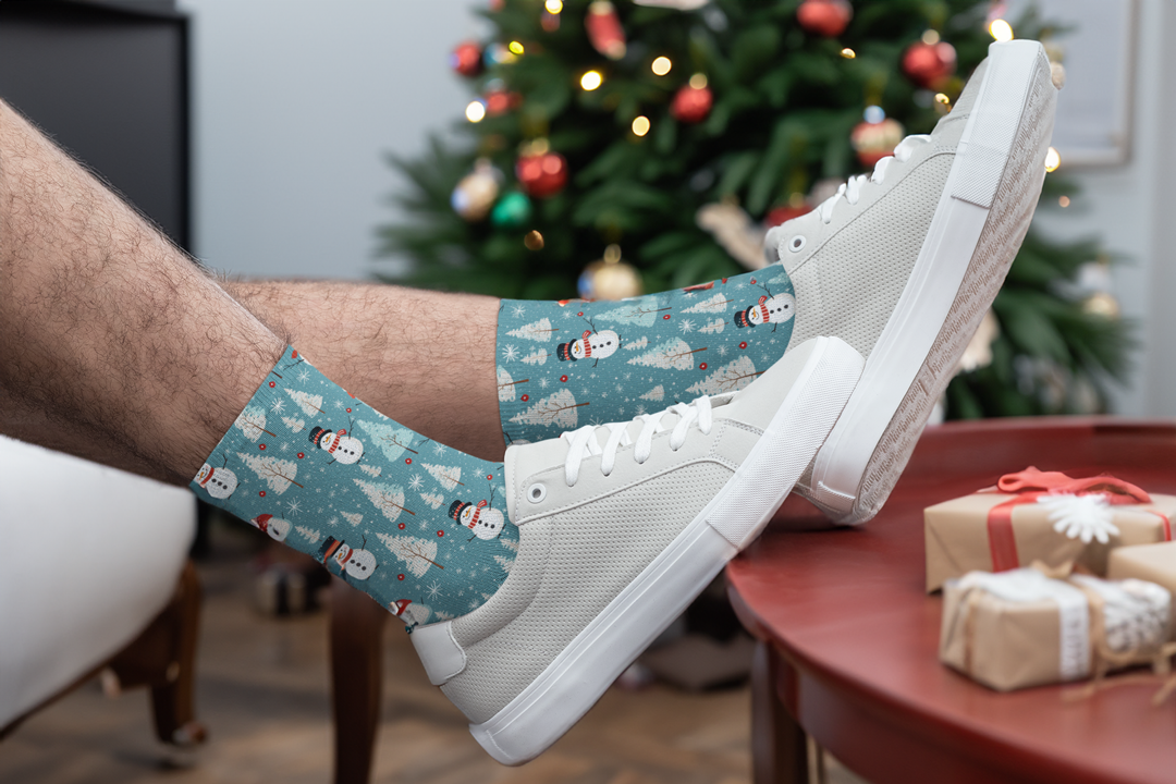 Whimsy Snowman Christmas Socks