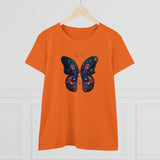 Whimsical Flutter Women's Hand Painted Butterfly Cotton Tee