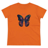 Whimsical Flutter Women's Hand Painted Butterfly Cotton Tee