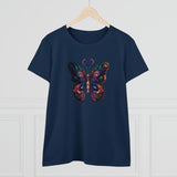 Whimsical Flutter Women's Hand Painted Butterfly Cotton Tee