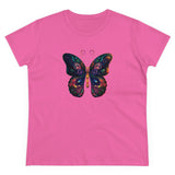 Whimsical Flutter Women's Hand Painted Butterfly Cotton Tee