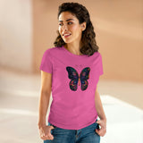 Whimsical Flutter Women's Hand Painted Butterfly Cotton Tee