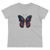 Whimsical Flutter Women's Hand Painted Butterfly Cotton Tee