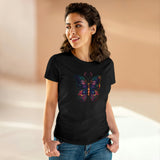 Whimsical Flutter Women's Hand Painted Butterfly Cotton Tee