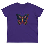 Whimsical Flutter Women's Hand Painted Butterfly Cotton Tee