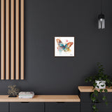 Nature's Elegance Whimsical Butterfly Watercolor Print on Framed Canvas