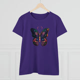 Whimsical Flutter Women's Hand Painted Butterfly Cotton Tee