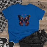 Whimsical Flutter Women's Hand Painted Butterfly Cotton Tee