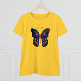 Whimsical Flutter Women's Hand Painted Butterfly Cotton Tee