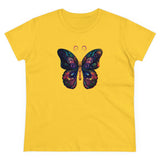 Whimsical Flutter Women's Hand Painted Butterfly Cotton Tee